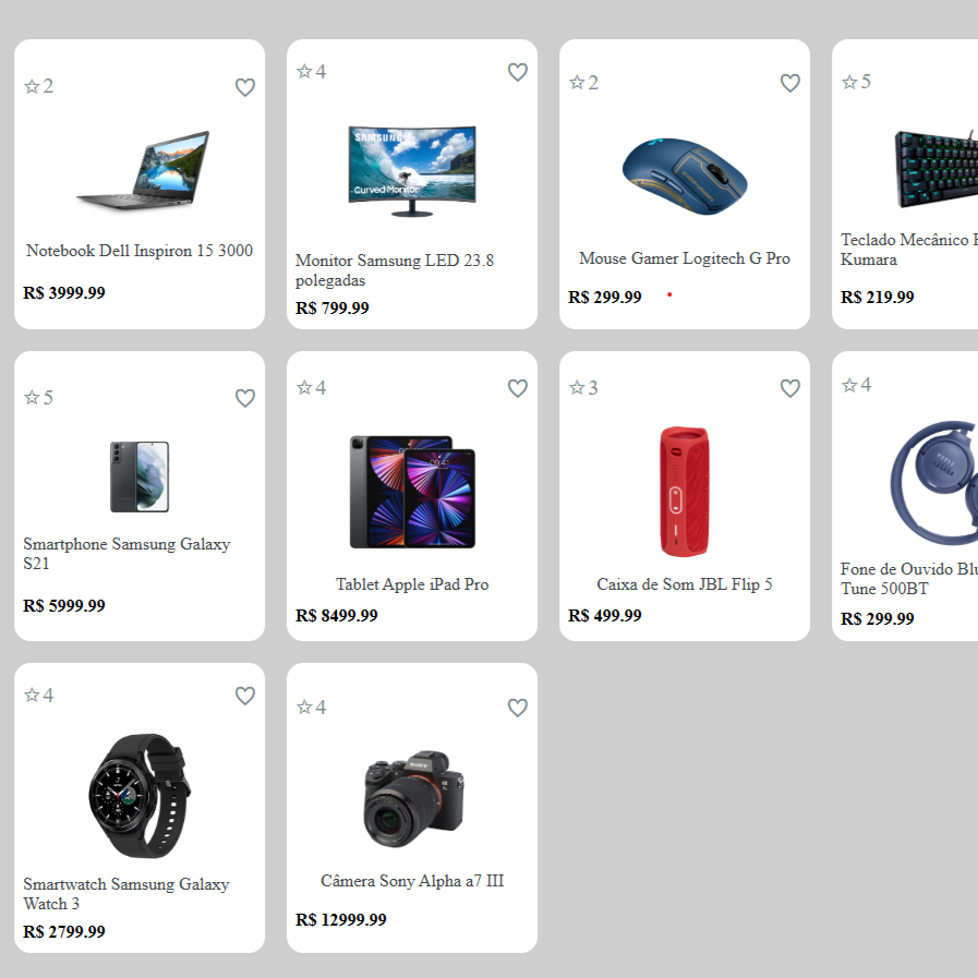 imagem projeto template produtos